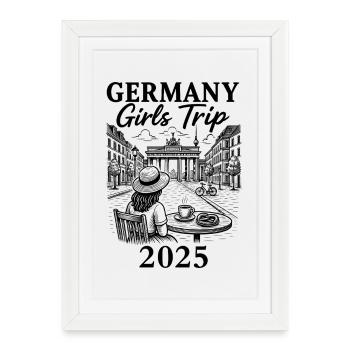 Voyage entre filles en Allemagne 2025 - Affiche encadrée (27 × 37 cm) - blanc - Devant