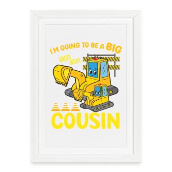 Great Builder Excavator Design - Framed poster (27 × 37 cm) - white - Front