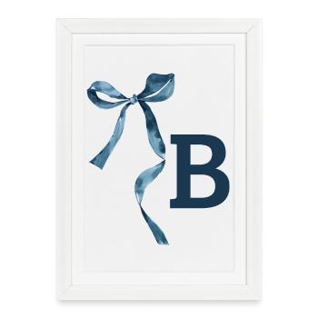 Monogram b gift idea - Framed poster (27 × 37 cm) - white - Front
