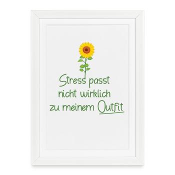 Statement-Design-Écriture-sur-FemmeCoupe avec un - Affiche encadrée (27 × 37 cm) - blanc - Devant