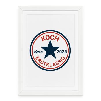 Koch Classic Retro Badge - Framed poster (27 × 37 cm) - white - Front