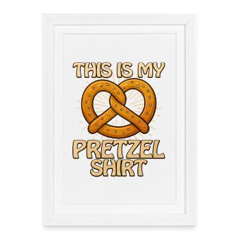 T-shirt à motif bretzel pour les connaisseurs de bretzels - Affiche encadrée (27 × 37 cm) - blanc - Devant
