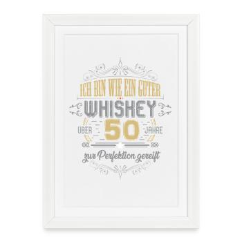 Cadeau pour un 55e anniversaire, 55 ans, disant - Affiche encadrée (27 × 37 cm) - blanc - Devant