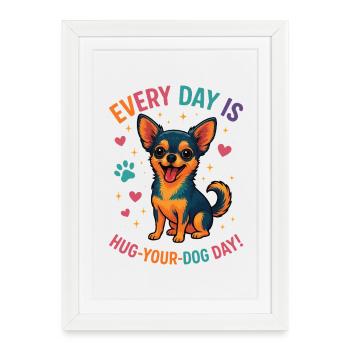 Chihuahua - Affiche encadrée (27 × 37 cm) - blanc - Devant