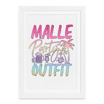 Tenue de fête à Majorque - Affiche encadrée (27 × 37 cm) - blanc - Devant