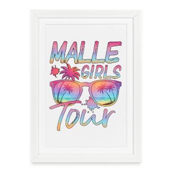 Visite de Malle Girls - Affiche encadrée (27 × 37 cm) - blanc - Devant