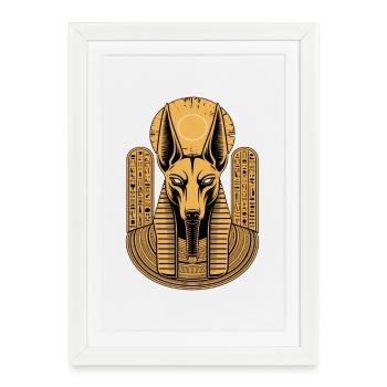 Mythologie égyptienne Egypte Bastet - Affiche encadrée (27 × 37 cm) - blanc - Devant