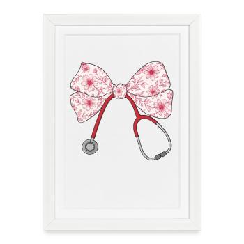 Nurse, Stethoscope, Loop - Framed poster (27 × 37 cm) - white - Front
