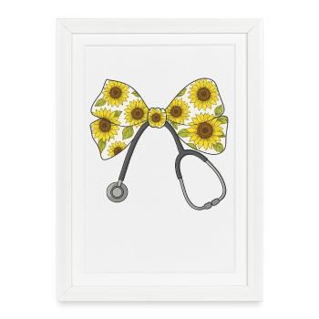 Nurse, Stethoscope, Loop - Framed poster (27 × 37 cm) - white - Front