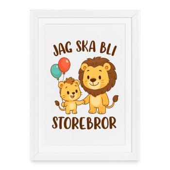Big Brother, I'm going to be a big brother - Leo - Framed poster (27 × 37 cm) - white - Front
