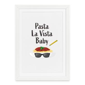 Design humoristique de pâtes pour bébés - Affiche encadrée (27 × 37 cm) - blanc - Devant