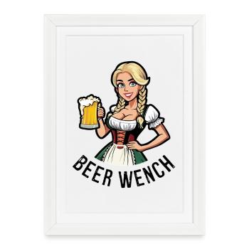 Beer Wench - Framed poster (27 × 37 cm) - white - Front