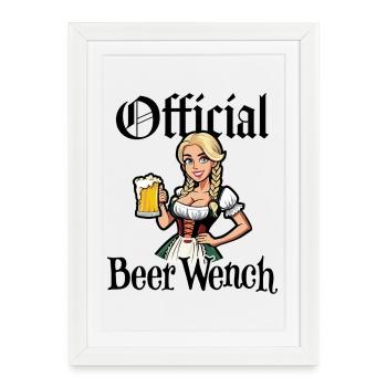 Official Beer Wench - Framed poster (27 × 37 cm) - white - Front