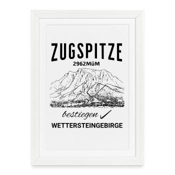 Zugspitze Wetterstein Mountains - Framed poster (27 × 37 cm) - white - Front