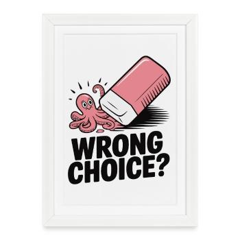 Playful Octopus Eraser Design - Framed poster (27 × 37 cm) - white - Front