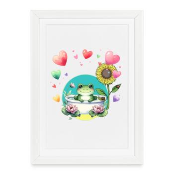 Children's Froch Bathtub - Framed poster (27 × 37 cm) - white - Front