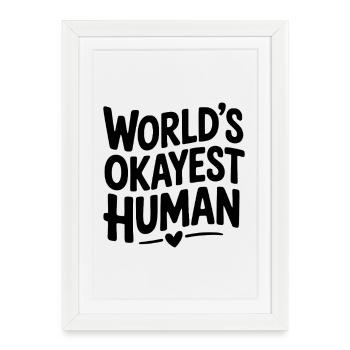L’humain le plus correct du monde - Affiche encadrée (27 × 37 cm) - blanc - Devant