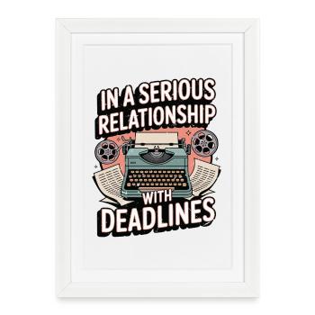 Screenwriter In A Serious Relationship Novelist - Framed poster (27 × 37 cm) - white - Front