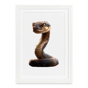 snake, python, cobra, rattlesnake, snakes - Framed poster (27 × 37 cm) - white - Front