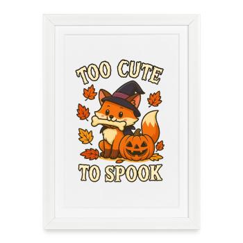 Sorcière Renard – Trop mignon pour effrayer - Affiche encadrée (27 × 37 cm) - blanc - Devant
