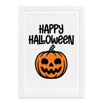 Joyeux halloween - Affiche encadrée (27 × 37 cm) - blanc - Devant