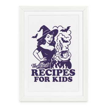 The best recipes for kids - Framed poster (27 × 37 cm) - white - Front