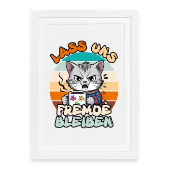 Majorque Fête LET’S STAY STRANGERS Drôle - Affiche encadrée (27 × 37 cm) - blanc - Devant
