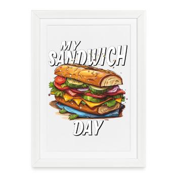 MY SANDWICH DAY - Framed poster (27 × 37 cm) - white - Front