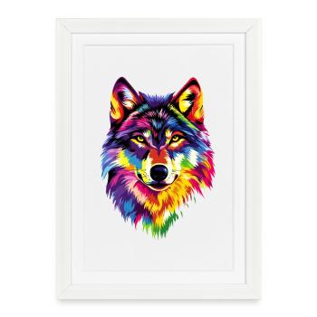 Wolf Love Wolves Wolf Pack Wolfhound Wild Wolf - Framed poster (27 × 37 cm) - white - Front