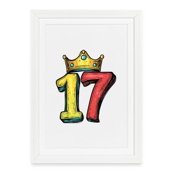 17 Number Krone - Framed poster (27 × 37 cm) - white - Front