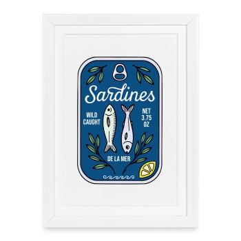 Sardines - Framed poster (27 × 37 cm) - white - Front