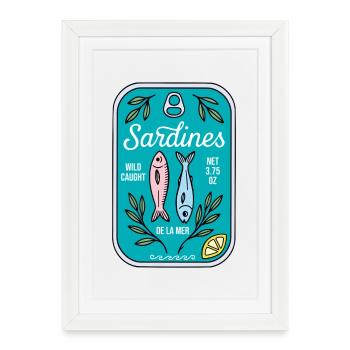 Sardines - Framed poster (27 × 37 cm) - white - Front