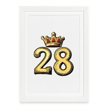 28 Number Krone - Framed poster (27 × 37 cm) - white - Front