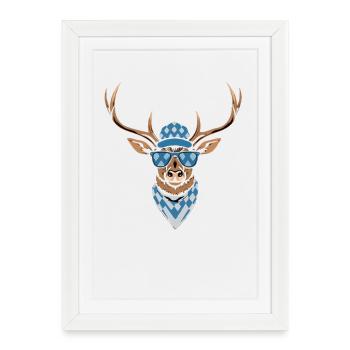 bayern_servus_hirsch9 - Framed poster (27 × 37 cm) - white - Front