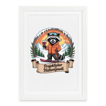 Team Party Ski Holiday Ski & Snowboarder Après Ski - Framed poster (27 × 37 cm) - white - Front