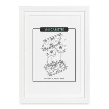 Retro Sketch VHS Tape - Framed poster (27 × 37 cm) - white - Front