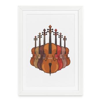 Fascinating Cello Collection: Musical Instruments in - Framed poster (27 × 37 cm) - white - Front
