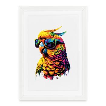 Parrot Macaw Parakeet Cockatoo Lover Parrots - Framed poster (27 × 37 cm) - white - Front
