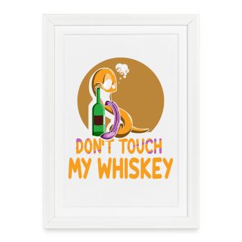 Whiskey Saying Whiskey Drinker Whiskey Lovers - Affiche encadrée (27 × 37 cm) - blanc - Devant