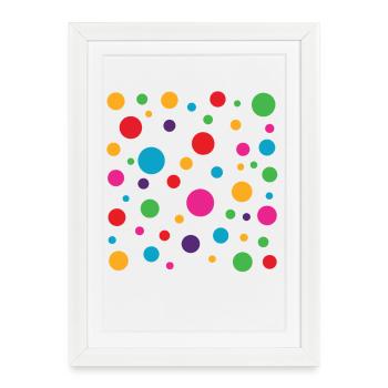 Spotty Spotted Colourful Polka Dot Kids - Framed poster (27 × 37 cm) - white - Front