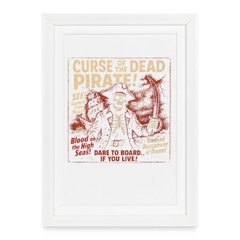 Malédiction des morts Pirate Affiche de film Halloween - Affiche encadrée (27 × 37 cm) - blanc - Devant
