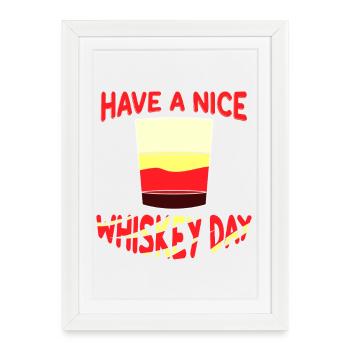 Whiskey Saying Whiskey Drinker Whiskey Lovers - Affiche encadrée (27 × 37 cm) - blanc - Devant