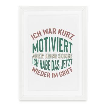 Short motive à dire design - Affiche encadrée (27 × 37 cm) - blanc - Devant