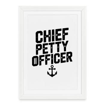 Premier maître - Affiche encadrée (27 × 37 cm) - blanc - Devant