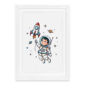 Astronaut Humor Space - Framed poster (27 × 37 cm) - white - Front
