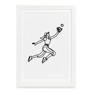 Baseball player - Framed poster (27 × 37 cm) - white - Front