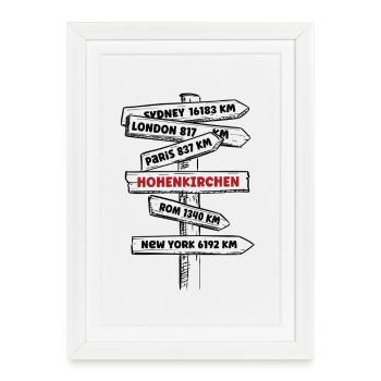 Hohenkirchen Vacances Mer Baltique Souvenir Mer Baltique Resort Mer - Affiche encadrée (27 × 37 cm) - blanc - Devant