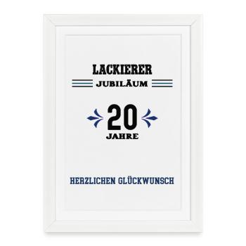 Painter 20th anniversary Twentieth anniversary - Framed poster (27 × 37 cm) - white - Front
