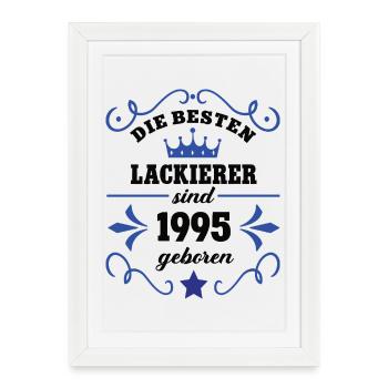 Painter Birthday Vintage 1995 Painter 95 - Framed poster (27 × 37 cm) - white - Front