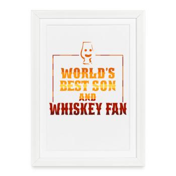 Whiskey Saying Whiskey Drinker Whiskey Lovers - Affiche encadrée (27 × 37 cm) - blanc - Devant